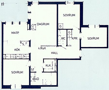 Plan över 4-rumslägenhet